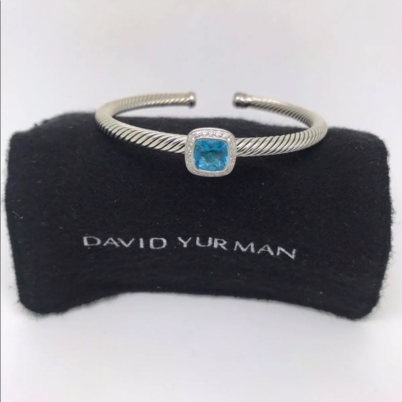 David Yurman Jewelry - David Yurman Silver Blue Topaz Albion Bracelet